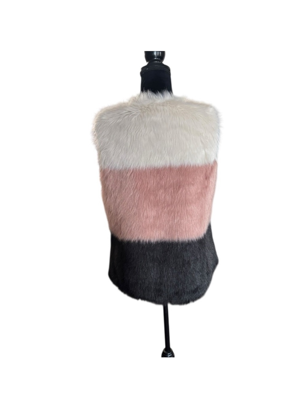 Marc New York Andrew Marc color block faux fur bohemian Y2K hippie vest medium - Picture 5 of 11
